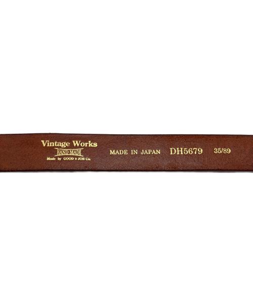 VINTAGE WORKS（ヴィンテージワークス）VINTAGE WORKS (ヴィンテージワークス) ハンドメイド レザーベルト ブラウンの古着・服飾アイテム