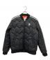 adidas（アディダス）の古着「キルティングジャケット」｜ブラック×オレンジ