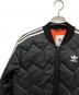 adidas (アディダス) キルティングジャケット ブラック×オレンジ サイズ:M：5000円