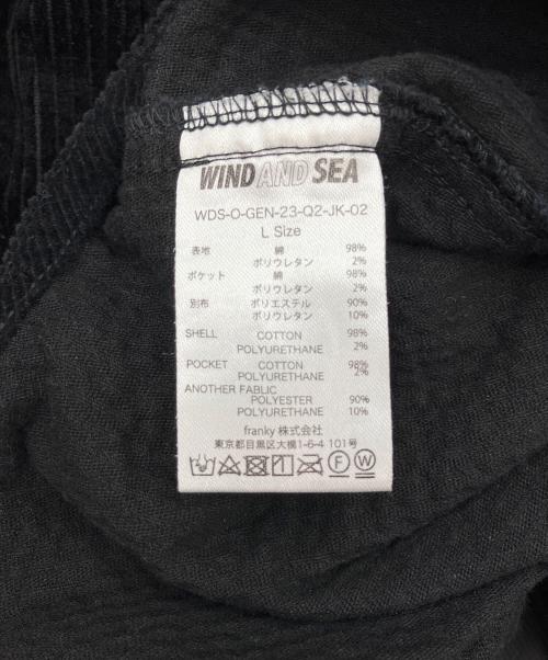 WIND AND SEA（ウィンダンシー）WIND AND SEA (ウィンダンシー) コーデュロイジャケット ブラック サイズ:Lの古着・服飾アイテム