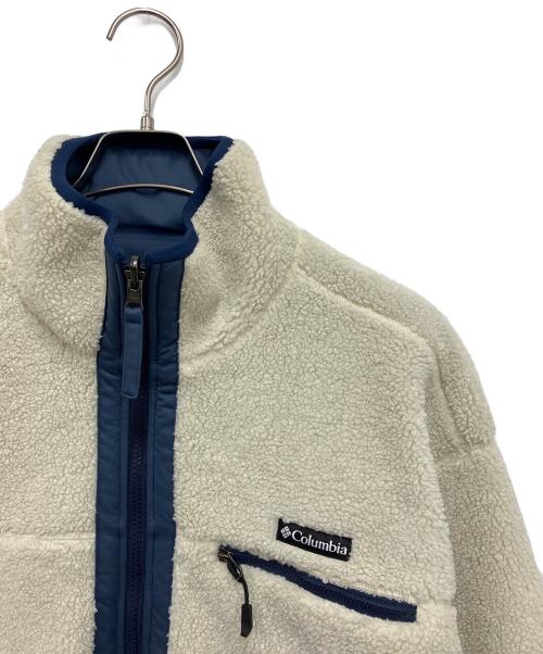 Columbia（コロンビア）Columbia (コロンビア) ベイベイパスリバーシブルフリースジャケット ホワイト×ネイビー サイズ:Sの古着・服飾アイテム