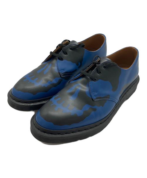 SUPREME（シュプリーム）SUPREME (シュプリーム) Dr.Martens (ドクターマーチン) Supreme × Dr.Martens 1461 Skull 3-Eye Shoe ブラック×ブルー サイズ:US 10の古着・服飾アイテム