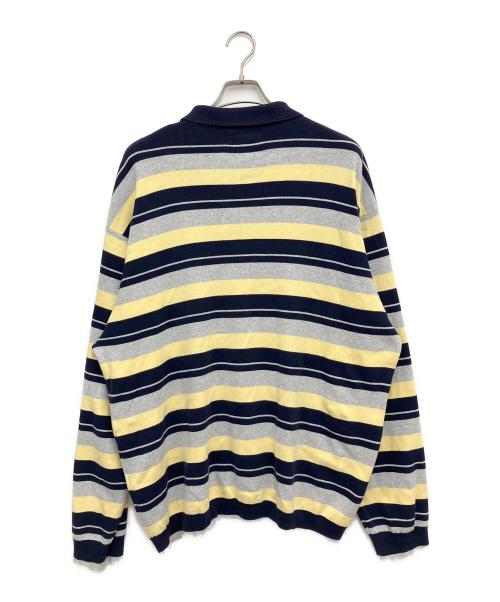 SUPREME（シュプリーム）Supreme (シュプリーム) 長袖ポロシャツ ネイビー×イエロー サイズ:XLの古着・服飾アイテム
