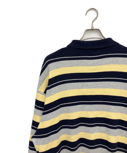 SUPREME（シュプリーム）Supreme (シュプリーム) 長袖ポロシャツ ネイビー×イエロー サイズ:XLの古着・服飾アイテム
