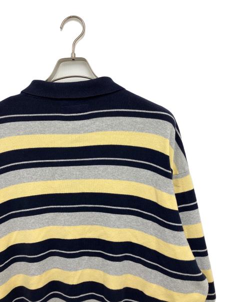 SUPREME（シュプリーム）Supreme (シュプリーム) 長袖ポロシャツ ネイビー×イエロー サイズ:XLの古着・服飾アイテム