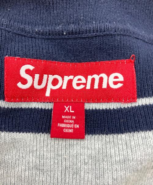 SUPREME（シュプリーム）Supreme (シュプリーム) 長袖ポロシャツ ネイビー×イエロー サイズ:XLの古着・服飾アイテム