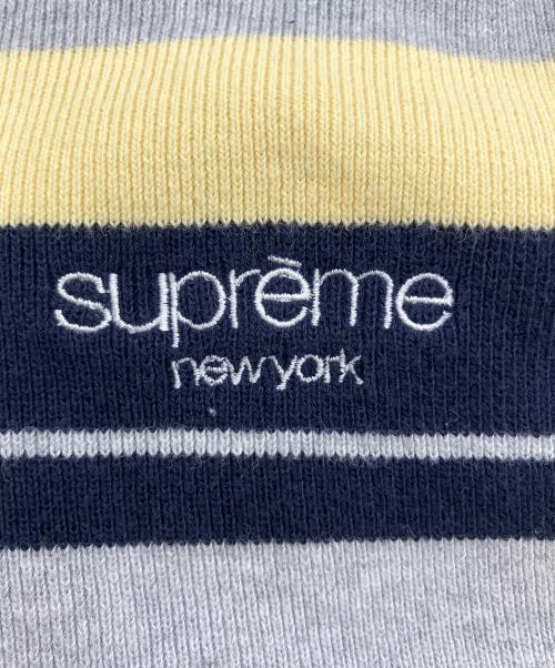 SUPREME（シュプリーム）Supreme (シュプリーム) 長袖ポロシャツ ネイビー×イエロー サイズ:XLの古着・服飾アイテム