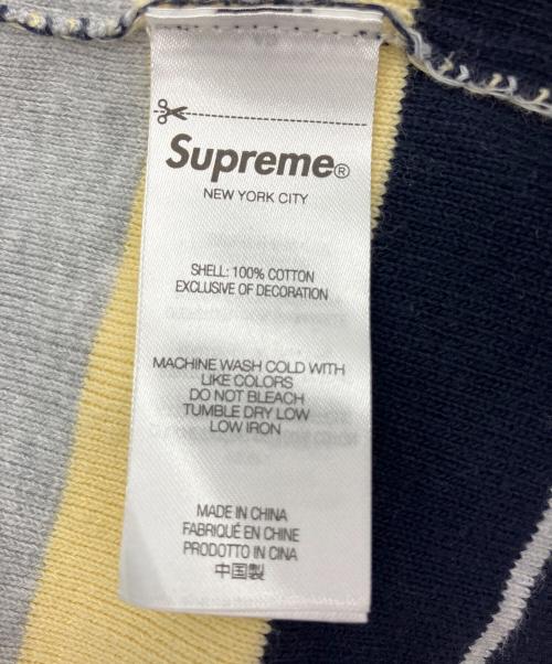 SUPREME（シュプリーム）Supreme (シュプリーム) 長袖ポロシャツ ネイビー×イエロー サイズ:XLの古着・服飾アイテム