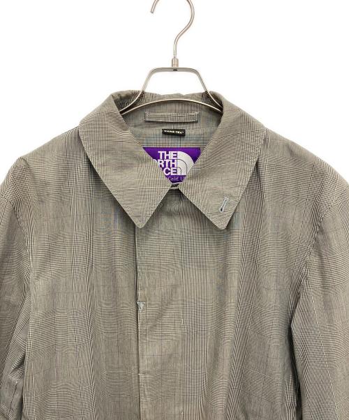 THE NORTHFACE PURPLELABEL（ザ・ノースフェイス パープルレーベル）THE NORTHFACE PURPLELABEL (ザ・ノースフェイス パープルレーベル) ステンカラーコート グレー×ホワイト サイズ:XLの古着・服飾アイテム