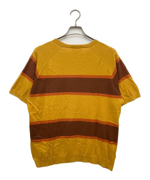 SUPREME（シュプリーム）Supreme (シュプリーム) 薄手ニット オレンジ×ブラウン サイズ:Mの古着・服飾アイテム