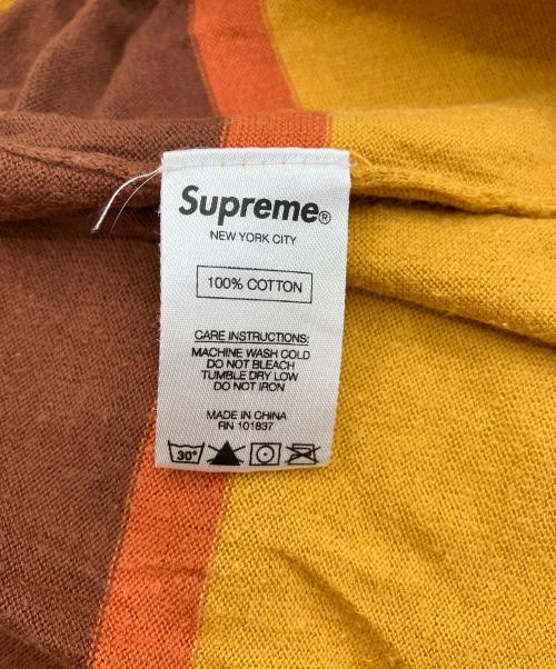 SUPREME（シュプリーム）Supreme (シュプリーム) 薄手ニット オレンジ×ブラウン サイズ:Mの古着・服飾アイテム