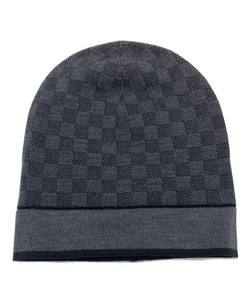 LOUIS VUITTON（ルイ ヴィトン）LOUIS VUITTON (ルイ ヴィトン) ボネ・プティ ダミエ ニットキャップ ブラックの古着・服飾アイテム