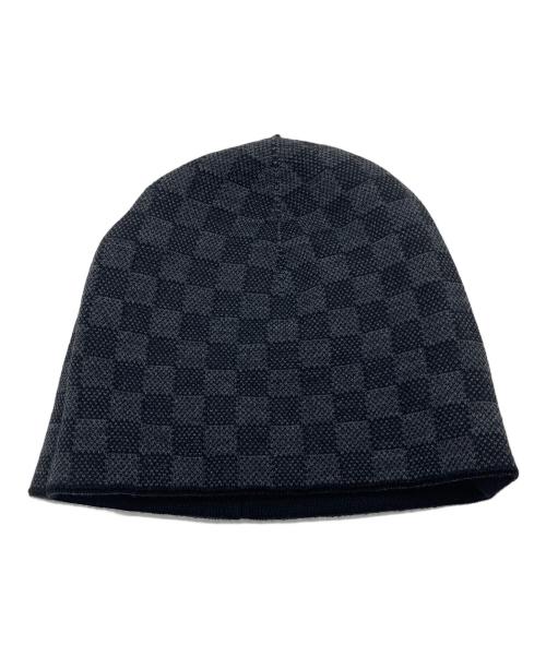 LOUIS VUITTON（ルイ ヴィトン）LOUIS VUITTON (ルイ ヴィトン) ボネ・プティ ダミエ ニットキャップ ブラックの古着・服飾アイテム