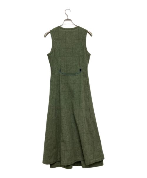 tricot COMME des GARCONS（トリココムデギャルソン）tricot COMME des GARCONS (トリココムデギャルソン) ノースリーブ・キャミソールワンピース グリーン サイズ:Mの古着・服飾アイテム