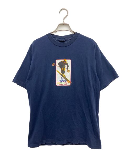 stussy（ステューシー）stussy (ステューシー) 半袖カットソー ネイビー サイズ:Mの古着・服飾アイテム
