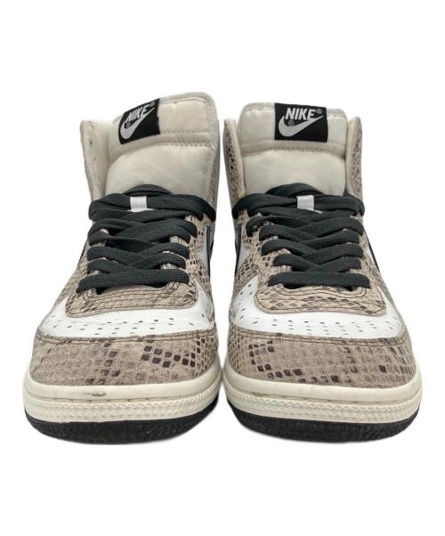 NIKE（ナイキ）NIKE (ナイキ) ターミネーター ハイ ココア スネーク ホワイト×ベージュ サイズ:US 8の古着・服飾アイテム
