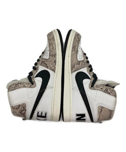 NIKE（ナイキ）NIKE (ナイキ) ターミネーター ハイ ココア スネーク ホワイト×ベージュ サイズ:US 8の古着・服飾アイテム