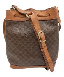 CELINE（セリーヌ）の古着「マカダム 巾着ショルダーバッグ」｜ブラウン