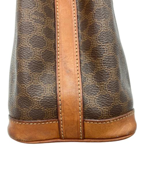 CELINE（セリーヌ）CELINE (セリーヌ) マカダム 巾着ショルダーバッグ ブラウンの古着・服飾アイテム