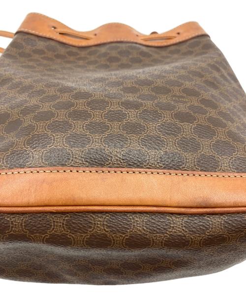 CELINE（セリーヌ）CELINE (セリーヌ) マカダム 巾着ショルダーバッグ ブラウンの古着・服飾アイテム