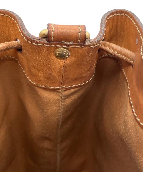 CELINE（セリーヌ）CELINE (セリーヌ) マカダム 巾着ショルダーバッグ ブラウンの古着・服飾アイテム