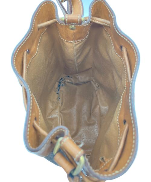 CELINE（セリーヌ）CELINE (セリーヌ) マカダム 巾着ショルダーバッグ ブラウンの古着・服飾アイテム