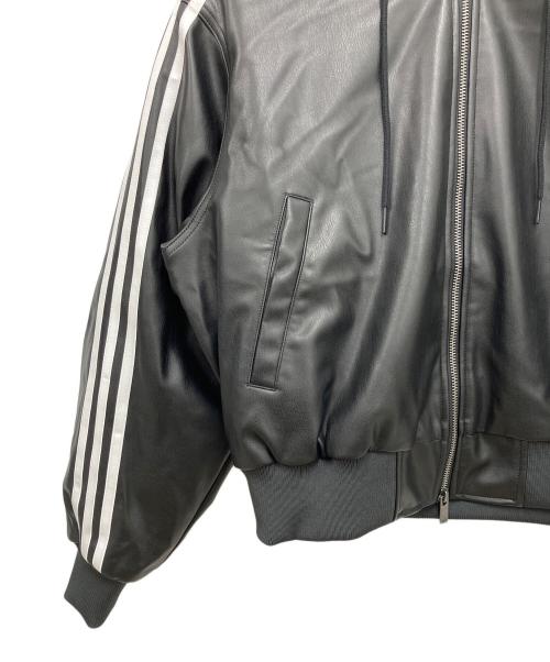 adidas（アディダス）adidas (アディダス) Wプレザー ジャケット パッド ブラック×ホワイト サイズ:Lの古着・服飾アイテム