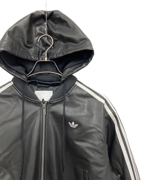 adidas（アディダス）adidas (アディダス) Wプレザー ジャケット パッド ブラック×ホワイト サイズ:Lの古着・服飾アイテム