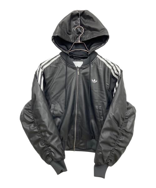 adidas（アディダス）adidas (アディダス) Wプレザー ジャケット パッド ブラック×ホワイト サイズ:Lの古着・服飾アイテム