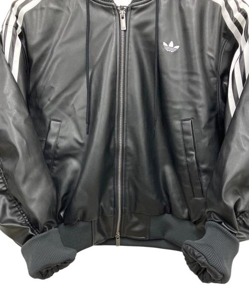adidas（アディダス）adidas (アディダス) Wプレザー ジャケット パッド ブラック×ホワイト サイズ:Lの古着・服飾アイテム