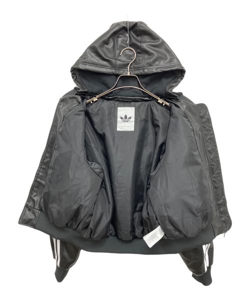 adidas（アディダス）adidas (アディダス) Wプレザー ジャケット パッド ブラック×ホワイト サイズ:Lの古着・服飾アイテム