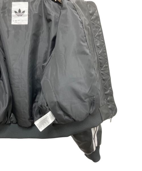 adidas（アディダス）adidas (アディダス) Wプレザー ジャケット パッド ブラック×ホワイト サイズ:Lの古着・服飾アイテム