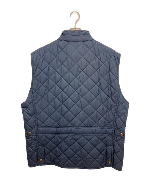 POLO RALPH LAUREN（ポロ・ラルフローレン）POLO RALPH LAUREN (ポロ・ラルフローレン) キルティングベスト ネイビー×ブラウン サイズ:XLの古着・服飾アイテム
