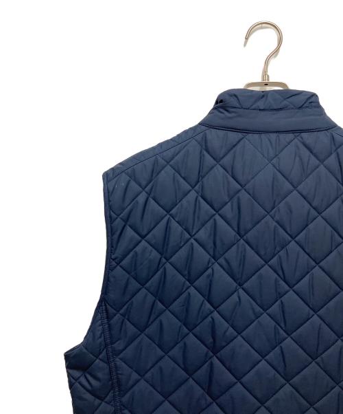 POLO RALPH LAUREN（ポロ・ラルフローレン）POLO RALPH LAUREN (ポロ・ラルフローレン) キルティングベスト ネイビー×ブラウン サイズ:XLの古着・服飾アイテム