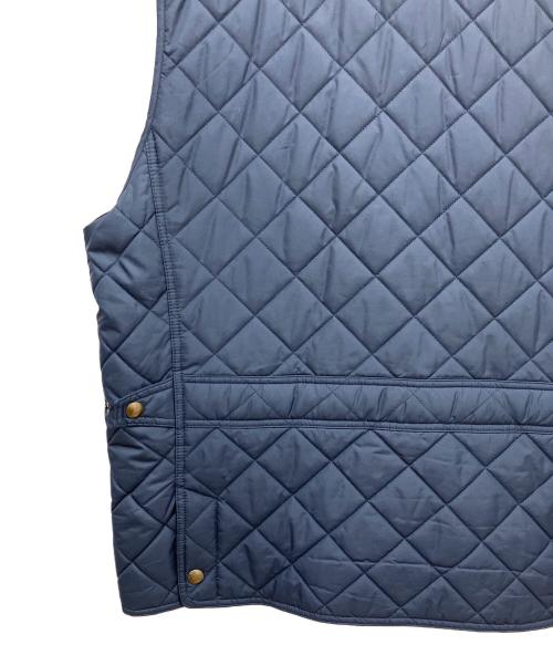 POLO RALPH LAUREN（ポロ・ラルフローレン）POLO RALPH LAUREN (ポロ・ラルフローレン) キルティングベスト ネイビー×ブラウン サイズ:XLの古着・服飾アイテム