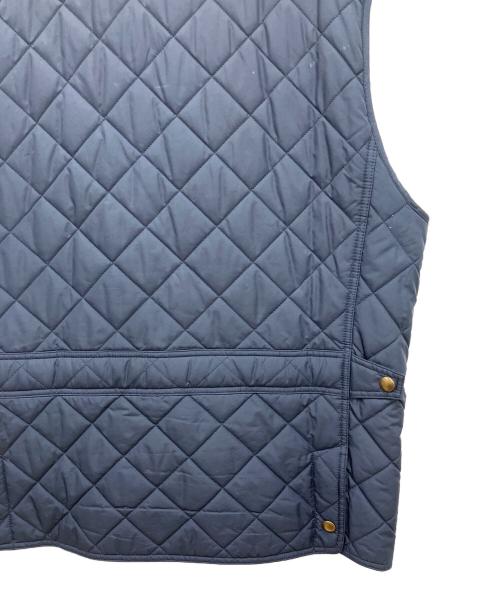 POLO RALPH LAUREN（ポロ・ラルフローレン）POLO RALPH LAUREN (ポロ・ラルフローレン) キルティングベスト ネイビー×ブラウン サイズ:XLの古着・服飾アイテム