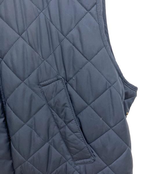 POLO RALPH LAUREN（ポロ・ラルフローレン）POLO RALPH LAUREN (ポロ・ラルフローレン) キルティングベスト ネイビー×ブラウン サイズ:XLの古着・服飾アイテム