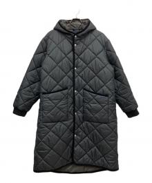 LAVENHAM（ラベンハム）の古着「ビッグキルト ロングコート」｜グレー