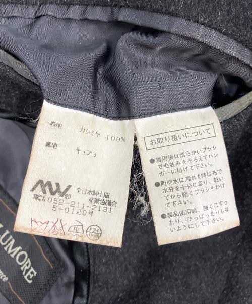 BELLUMORE（ベルモーレ）BELLUMORE (ベルモーレ) カシミヤコート ブラック サイズ:A185の古着・服飾アイテム