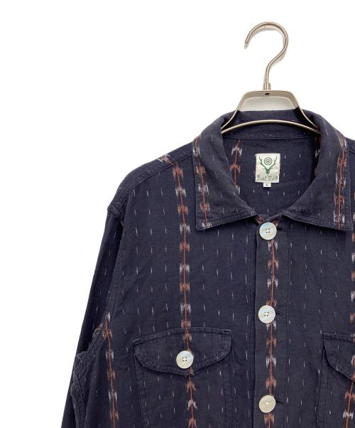 South2 West8（サウスツー ウエストエイト）south2 west8 (サウスツー ウエストエイト) 長袖シャツ ネイビー×オレンジ サイズ:Sの古着・服飾アイテム