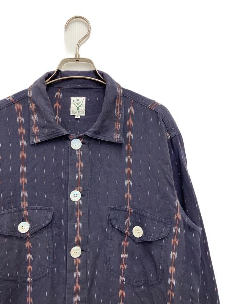 South2 West8（サウスツー ウエストエイト）south2 west8 (サウスツー ウエストエイト) 長袖シャツ ネイビー×オレンジ サイズ:Sの古着・服飾アイテム