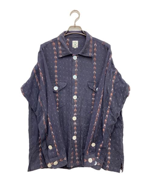 South2 West8（サウスツー ウエストエイト）south2 west8 (サウスツー ウエストエイト) 長袖シャツ ネイビー×オレンジ サイズ:Sの古着・服飾アイテム