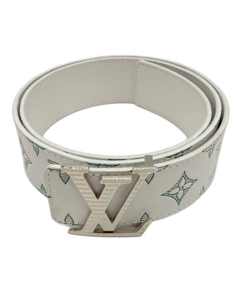 LOUIS VUITTON（ルイ ヴィトン）LOUIS VUITTON (ルイ ヴィトン) サンチュール LVイニシアル ベルト ブロン モノグラムシャドウ ホワイト サイズ:85/34の古着・服飾アイテム