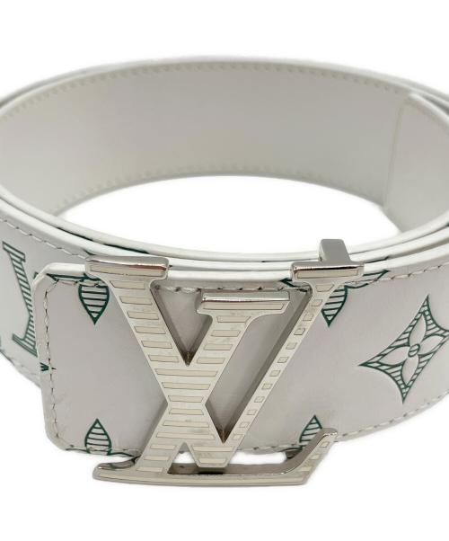 LOUIS VUITTON（ルイ ヴィトン）LOUIS VUITTON (ルイ ヴィトン) サンチュール LVイニシアル ベルト ブロン モノグラムシャドウ ホワイト サイズ:85/34の古着・服飾アイテム