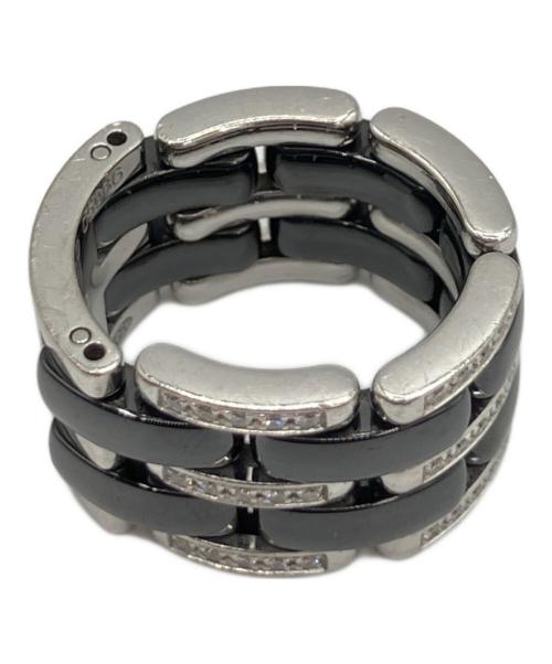 CHANEL（シャネル）CHANEL (シャネル) ウルトラコレクション ラージ リング ブラック×シルバー サイズ:刻印サイズ：50の古着・服飾アイテム