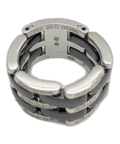 CHANEL（シャネル）CHANEL (シャネル) ウルトラコレクション ラージ リング ブラック×シルバー サイズ:刻印サイズ：50の古着・服飾アイテム