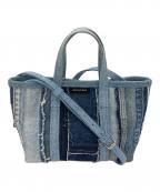 BALENCIAGAバレンシアガ）の古着「バルベス スモール デニム 2WAYトートバッグ」｜インディゴ