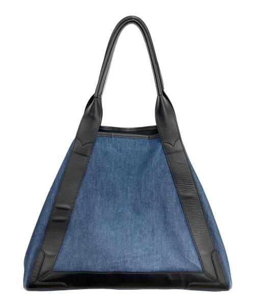 BALENCIAGA（バレンシアガ）BALENCIAGA (バレンシアガ) ネイビーカバス M トートバッグ インディゴ×ブラックの古着・服飾アイテム