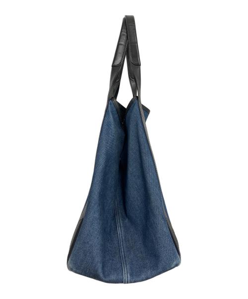 BALENCIAGA（バレンシアガ）BALENCIAGA (バレンシアガ) ネイビーカバス M トートバッグ インディゴ×ブラックの古着・服飾アイテム