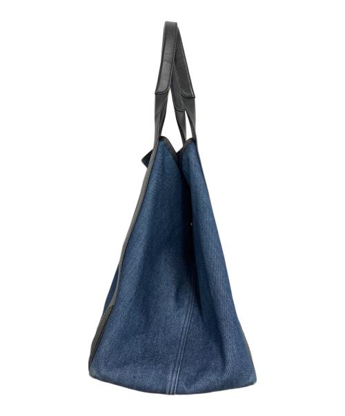 BALENCIAGA（バレンシアガ）BALENCIAGA (バレンシアガ) ネイビーカバス M トートバッグ インディゴ×ブラックの古着・服飾アイテム